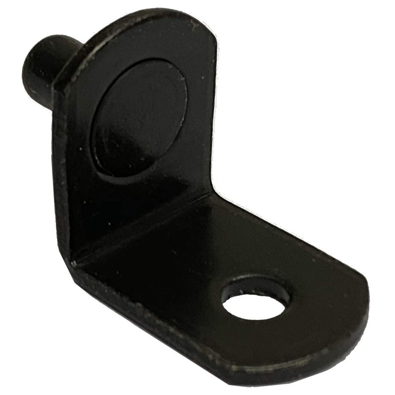 Desunia 5mm L-Shaped Bracket Style Cabinet Shelf Support Pegs with Hole - Black - 50 Pack